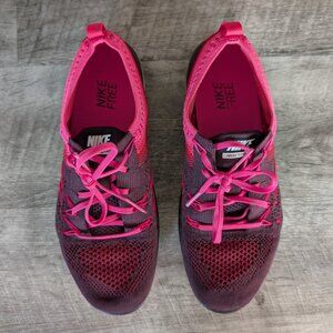 Nike Women's Shoes Free TR Focus Flyknit Size 7 Black Hot Pink Running Workout